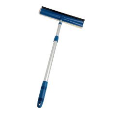 Window squeegee with telescopic aluminum handle and flexible Elephant