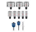 Coffret de scies trépans Bosch PRO Multi Matière PC Plus, 11 pièces