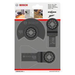Kit Menuiserie Standard 3 accessoires pour outils multi-fonctions Starlock Bosch Professional
