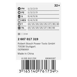 <strong>Set of 32 extra-hard Bosch Professional screwdriver bits</strong>