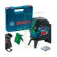 Laser Combiné Bosch Professional GCL 2-15 G + Support RM1 + Support BM 3