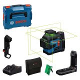 Laser Lignes Bosch Professional GLL 12V-100-33 CG + pince DK 20 + Batterie GBA 12V 4.0Ah