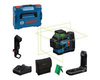 Laser Lignes Bosch Professional GLL 12V-100-33 CG + pince DK 20 + Batterie GBA 12V 4.0Ah