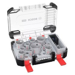 Coffret de scies trépans Bosch PRO Multi Matière PC Plus, 14 pièces