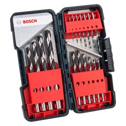 Coffret Toughbox de 18 forêts à hélice HSS Bosch PointTeQ (1 - 10 mm)