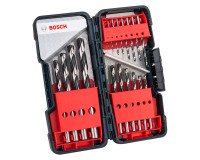 Toughbox set of 18 HSS Bosch PointTeQ spade bits (1 - 10 mm)