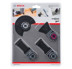 Bosch Professional Starlock 4-piece woodworking accessory kit for multi-functional tools
