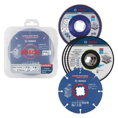 Coffret de coupe et de meulage Bosch Professional pour petites meuleuses angulaires