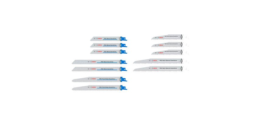Kit mit 12 PRO-Demolition-Klingen für Bosch Professional-Säbelsägen
