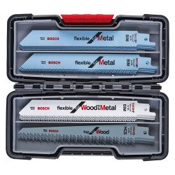 Coffret de 20 lames à métaux et à bois Bosch Professional pour scie sabre