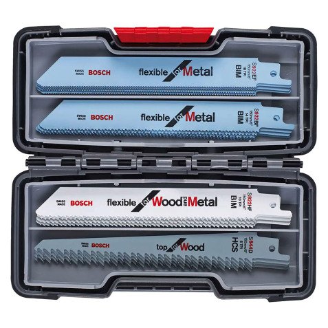 Coffret de 20 lames à métaux et à bois Bosch Professional pour scie sabre