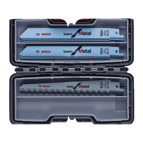 Cofret de 15 lames à métaux et bois Bosch Professional pour scie sabre