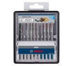 Coffret de 10 lames PRO bois et métal Bosch Professional pour scies sauteuses