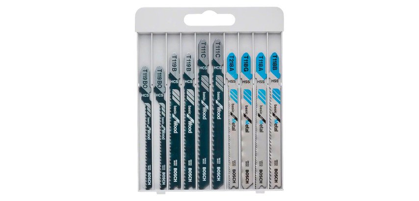 Cassette de 10 lames Basic bois et métal Bosch Professional pour scies sauteuses