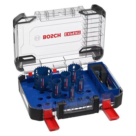Coffret universel de 9 scies à trépans Expert Multi Material PC Plus Bosch Professional