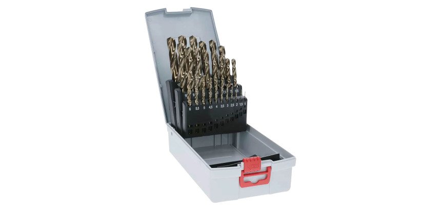 Coffret de 25 forets à hélices PRO Stainless Steel HSS-Co Bosch Professional