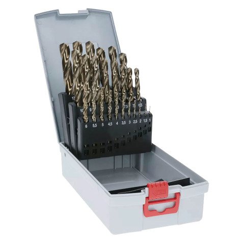 Coffret de 25 forets à hélices PRO Stainless Steel HSS-Co Bosch Professional