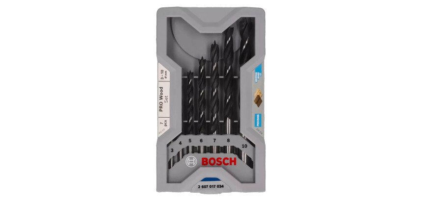 Coffret de 7 forêts à hélices spécial bois Bosch Professional Wood