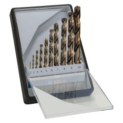 Coffret de 10 forets à hélices pour acier inoxydable Bosch PRO Stainless Steel HSS-Co