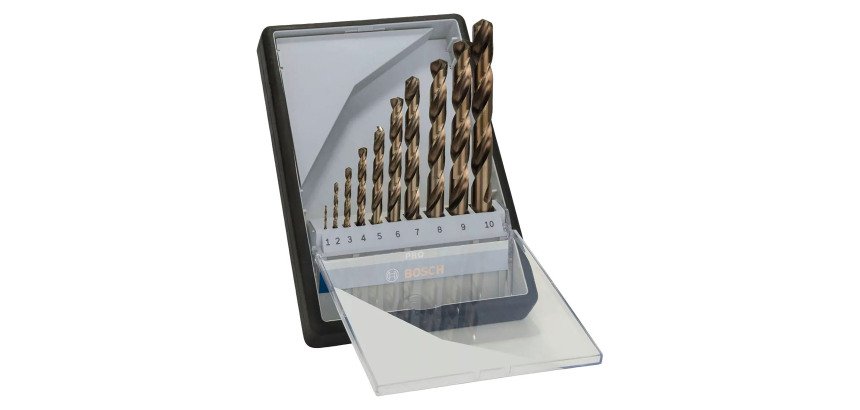 Coffret de 10 forets à hélices pour acier inoxydable Bosch PRO Stainless Steel HSS-Co
