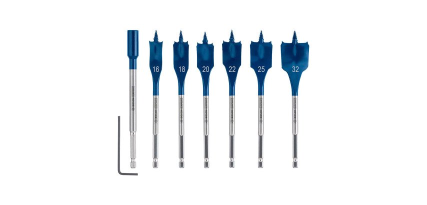 Kofferset van 7 Bosch EXPERT Self Cut Speed-platboren