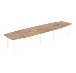 Convertible table Belem L 520 x W 140 cm -18 people natural oak