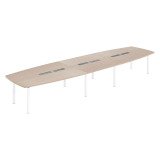 Moduleerbare tafel Belem 18 personen lichte eik