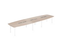 Tisch modular Belem L 520 x T 140 cm - 18 Personen heller Eichenholz