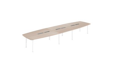 Tisch modular Belem L 520 x T 140 cm - 18 Personen heller Eichenholz