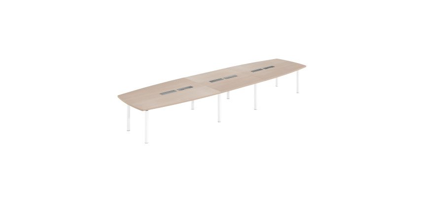 Table de réunion modulable piètement métal Belem