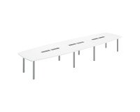 Tisch Belem L 520 x T 140 cm - 18 Personen weiß mit Dekorbeschichtung