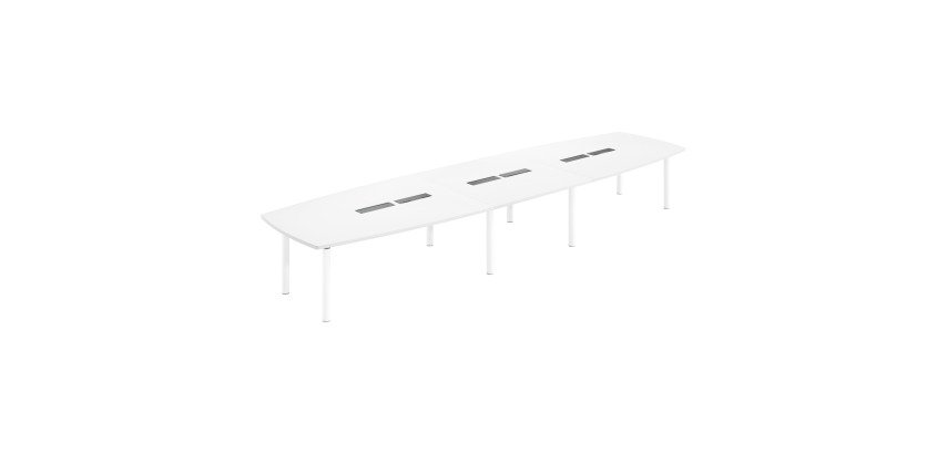 Meeting table with modular design and metal base Belem