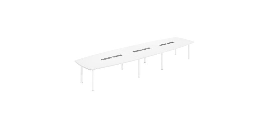 Moduleerbare vergadertafel met metalen onderstel Belem