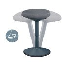 Tabouret ergonomique assis - Gris - Leitz Ergo