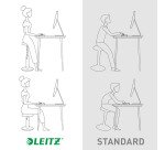 Tabouret ergonomique assis-debout - Gris - Leitz Ergo