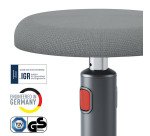 Tabouret ergonomique assis-debout - Gris - Leitz Ergo