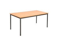 Table de bureau Multi-usage Éco chêne clair 160 x 80 cm piètement gris