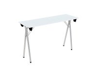 Table pliante de formation L 120 x P 40 blanc - Piètement aluminium