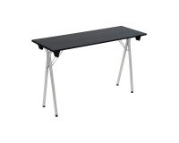 Table pliante de formation L 120 x P 40 bois Zonza noir - Piètement aluminium