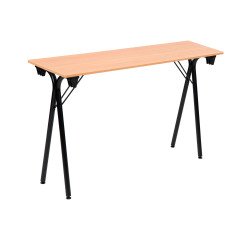 Table pliante de formation L 120 x P 40 chêne clair