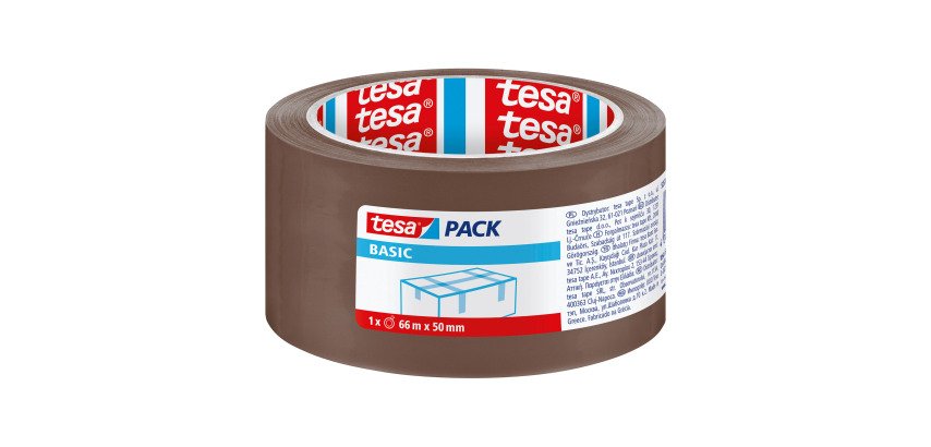 Cinta adhesiva 31 micras basic Havana Tesa 66 m x 50 mm