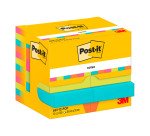 Post-it Notes Colour Notes 51 x 51 mm Blue, Green, Orange, Pink  Plain 12 Pads of 100 Sheets