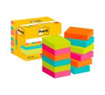 Post-it Notes Colour Notes 51 x 51 mm Blue, Green, Orange, Pink  Plain 12 Pads of 100 Sheets