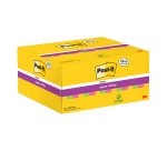 Post-it Super Sticky Assortiti 47,6 x 47,6 mm Confezione convenienza 18+6 unità da 90 fogli