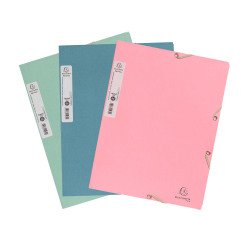 Carpeta con gomas y 3 solapas de cartón A4 24 x 32 AutentiK de Exacompta colores surtidos