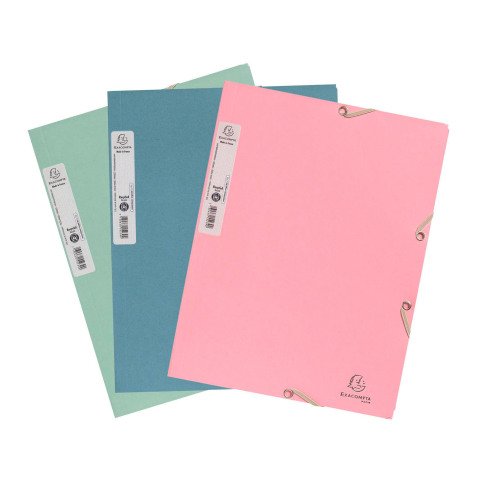 Carpeta con gomas y 3 solapas de cartón A4 24 x 32 AutentiK de Exacompta colores surtidos