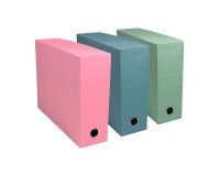 Cajas de transferencia A4+ lomo de 90 mm AutentiK de Exacompta colores surtidos