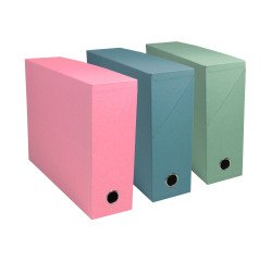 Cajas de transferencia A4+ lomo de 90 mm AutentiK de Exacompta colores surtidos