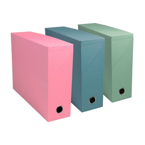 Cajas de transferencia A4+ lomo de 90 mm AutentiK de Exacompta colores surtidos