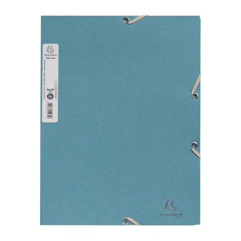 Carpeta con gomas y 3 solapas A4 AutentiK de Exacompta color azul ópalo